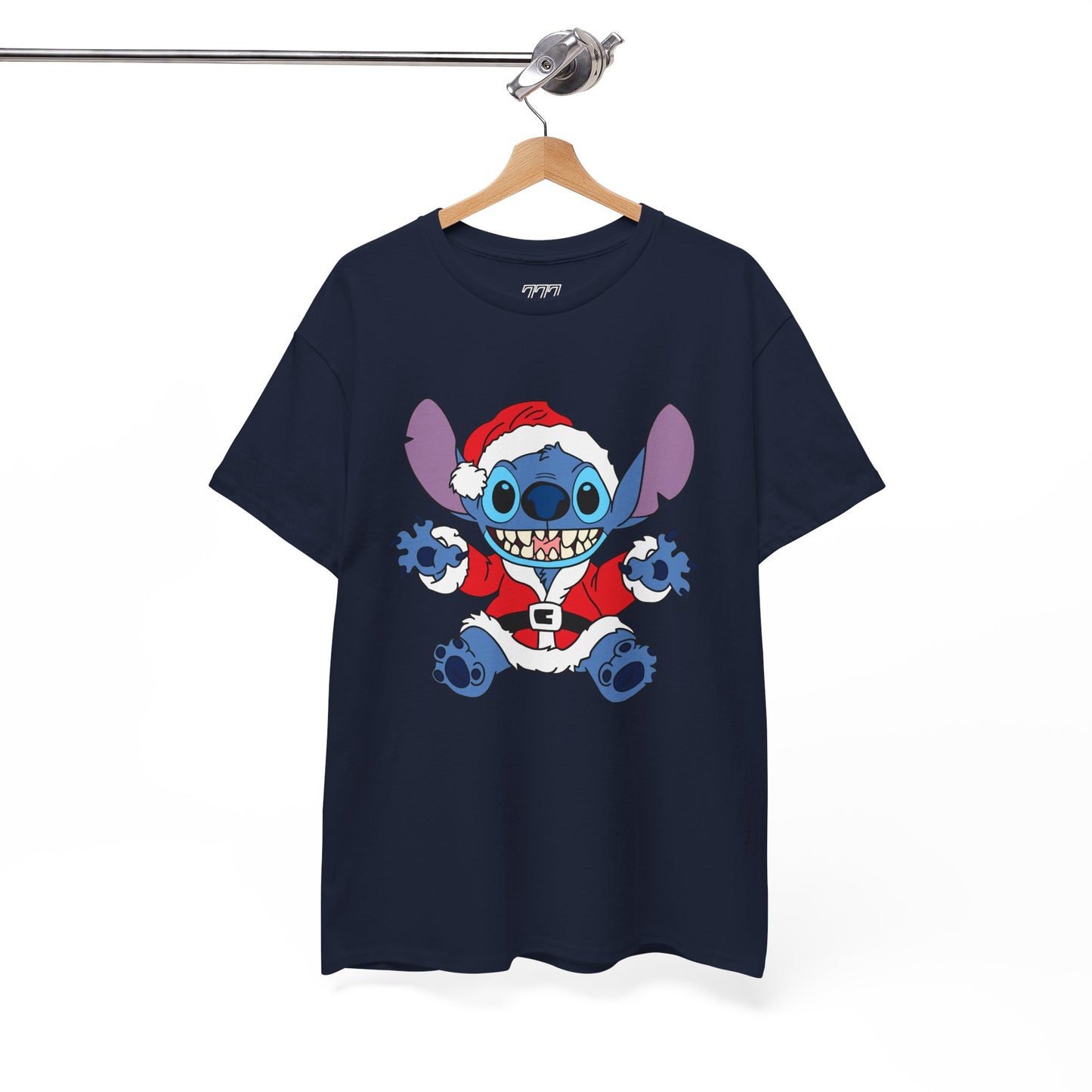 Alien Santa Christmas T-Shirt – Cute Blue Alien Holiday Graphic Tee (Unisex)