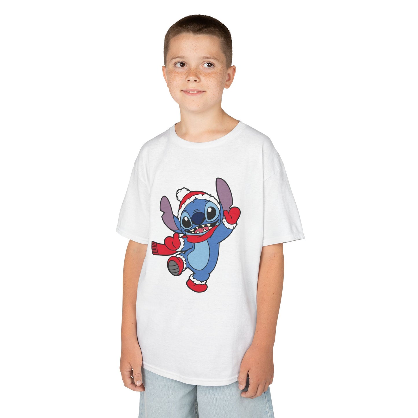 Festive Alien Kids Christmas T-Shirt – Cute Blue Alien Holiday Tee for Kids
