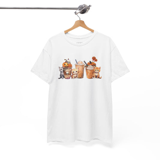 Coffee & Cats Unisex Heavy Cotton T-Shirt