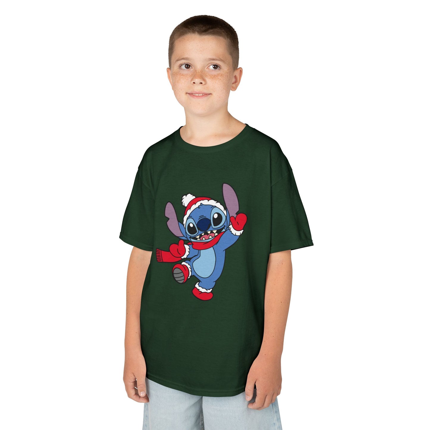 Festive Alien Kids Christmas T-Shirt – Cute Blue Alien Holiday Tee for Kids