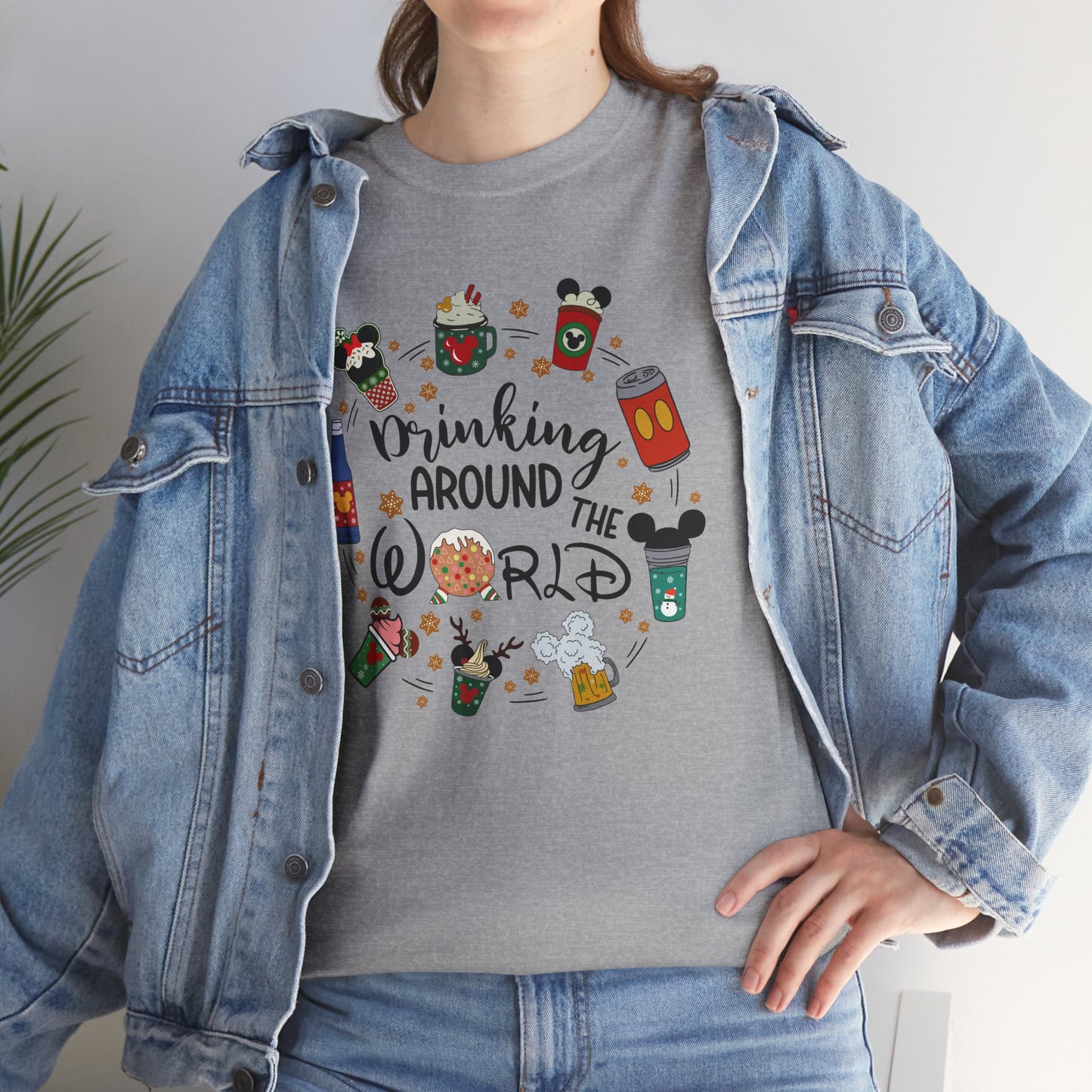 Drinking Around the World T-Shirt – Fun Holiday Travel & Cocktail Tee (Unisex)
