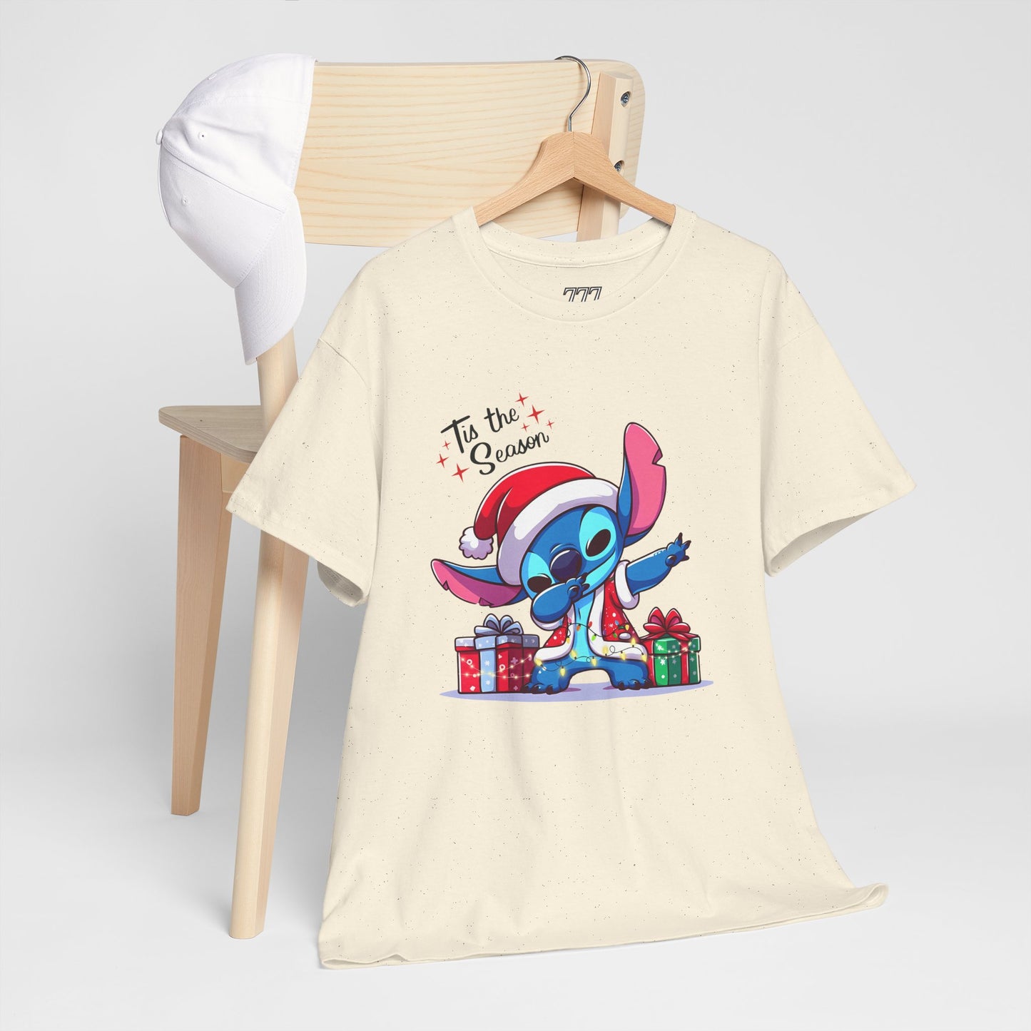 Tis the Season Blue Alien Christmas T-Shirt – Cute Holiday Unisex Heavy Cotton Tee
