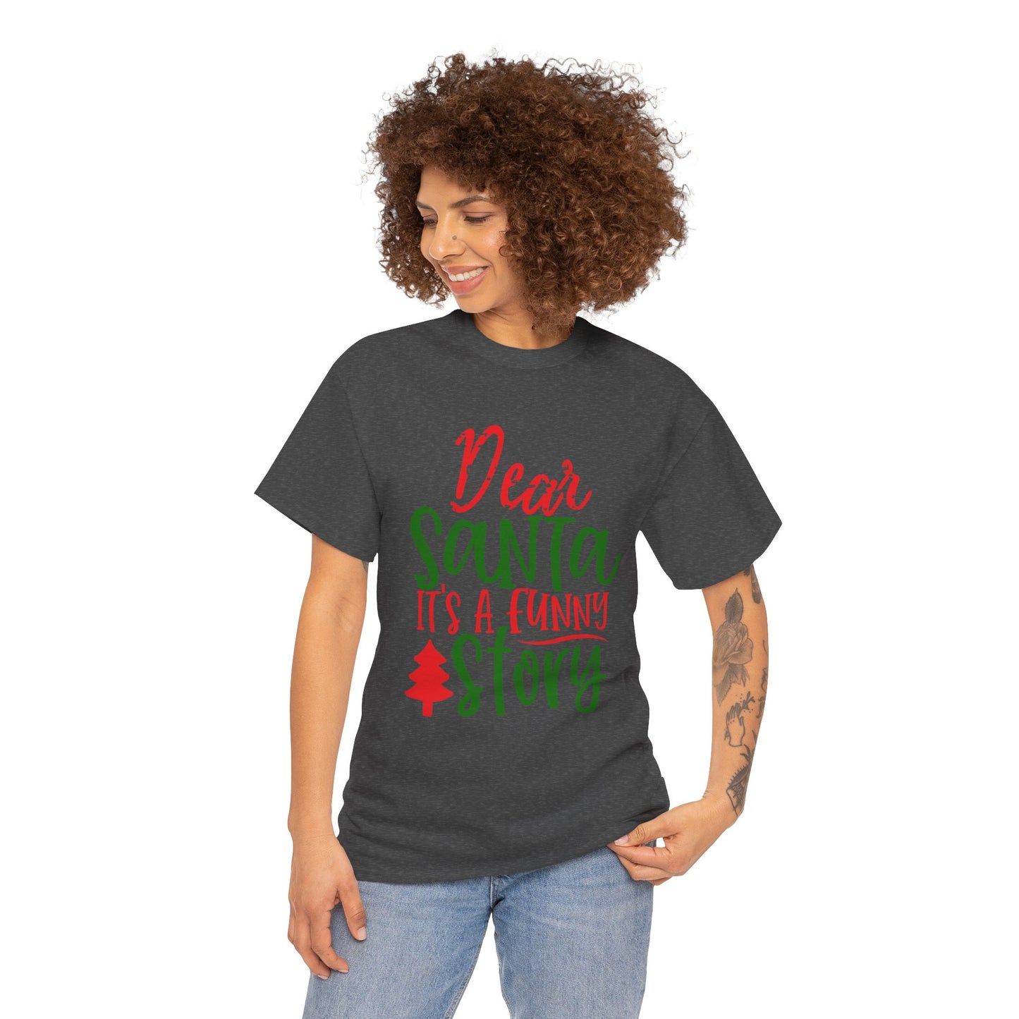 Dear Santa It’s a Long Story Christmas T-Shirt – Funny Holiday Tee (Unisex)