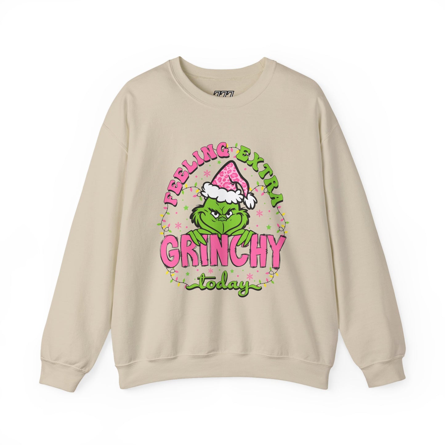 Feeling Extra Grinchy Today Funny Christmas Grinch-Inspired Holiday Sweatshirt – Pink Santa Festive Unisex Heavy Blend Crewneck