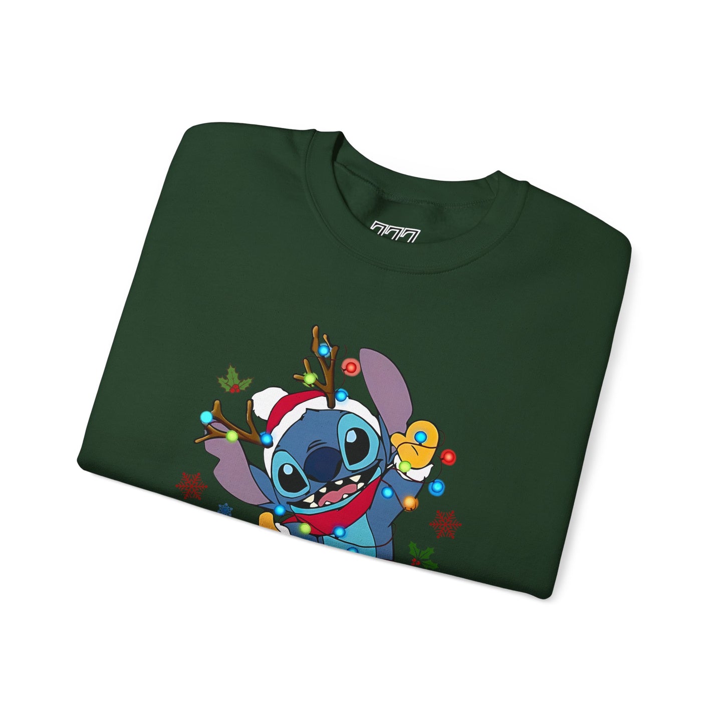 Festive Blue Alien Christmas Lights Unisex Heavy Blend Crewneck Sweatshirt – Cute Holiday Sweater
