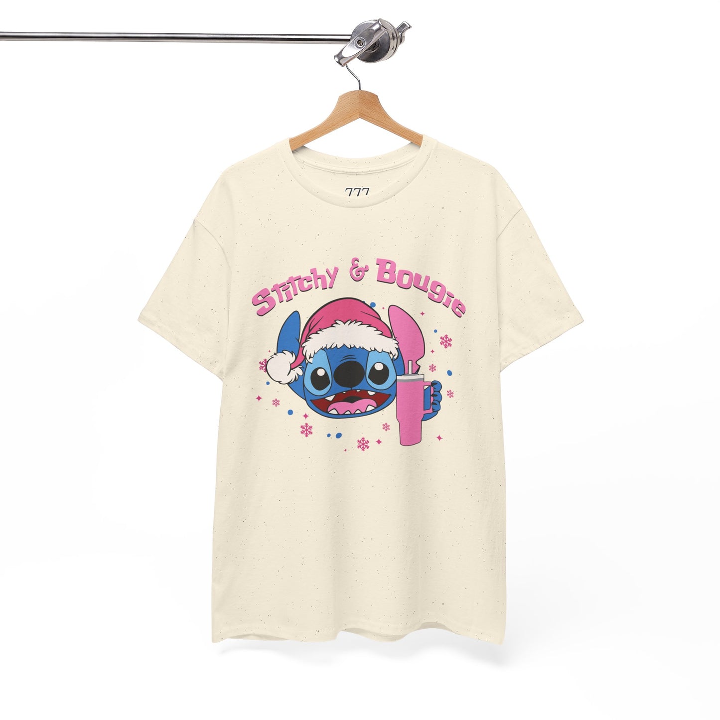 Stitchy & Bougie Christmas T-Shirt – Cute Holiday Women’s Heavy Cotton Tee