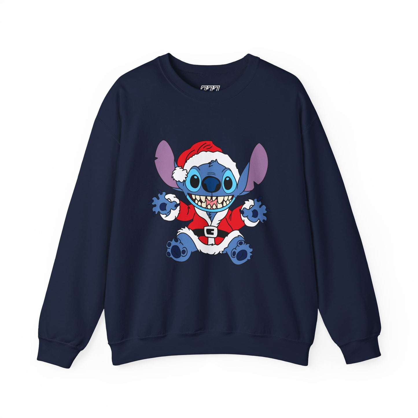 Alien Santa Christmas Crewneck – Cozy Blue Alien Holiday Sweatshirt (Unisex)