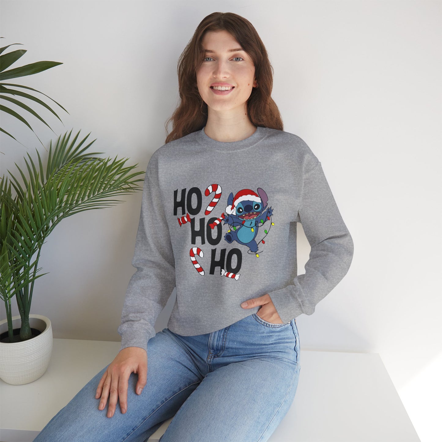 Ho Ho Ho Christmas Alien Sweatshirt – Unisex Heavy Blend Holiday Crewneck