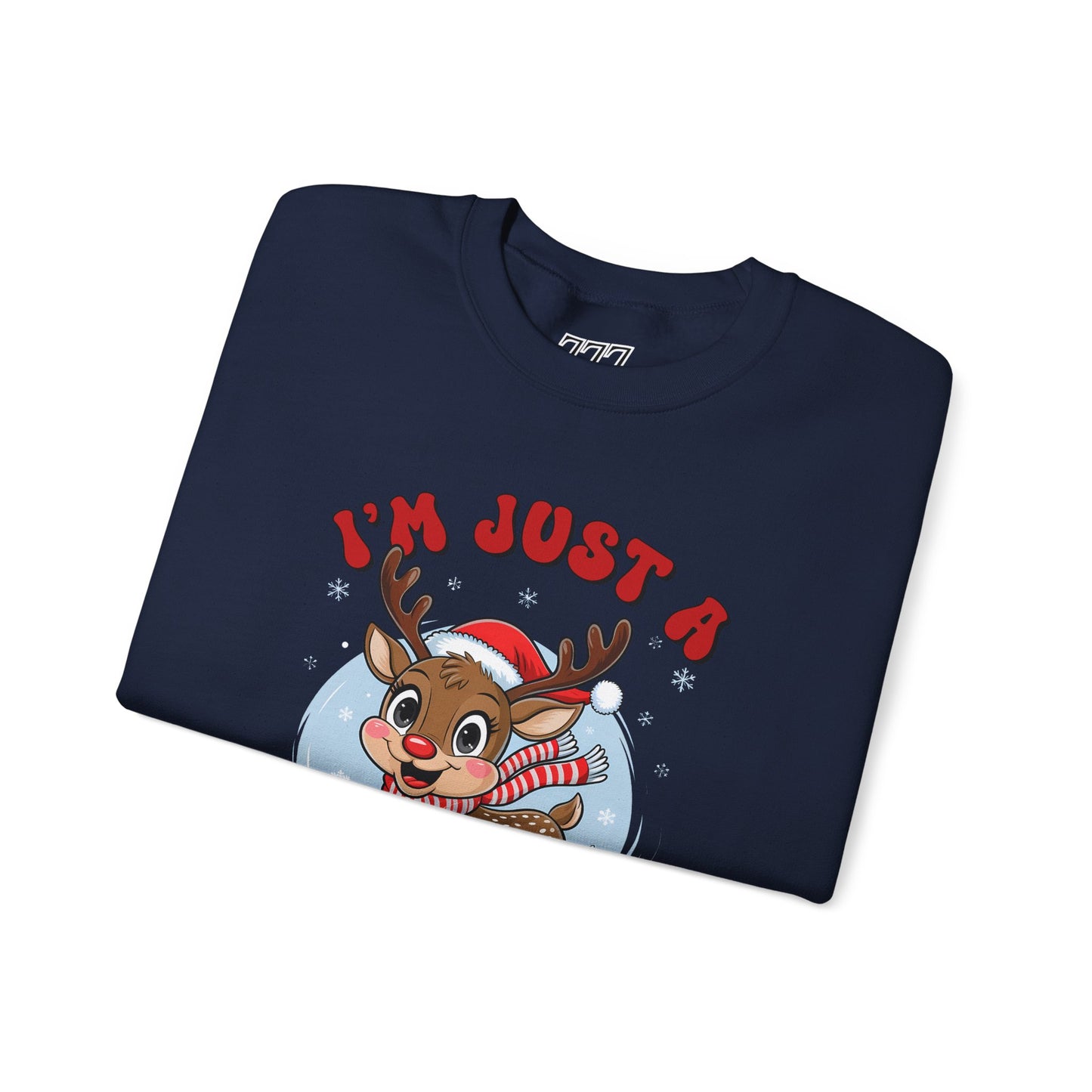 I’m Just a Misfit Unisex Heavy Blend Crewneck Sweatshirt – Cute Christmas Reindeer Holiday Sweater