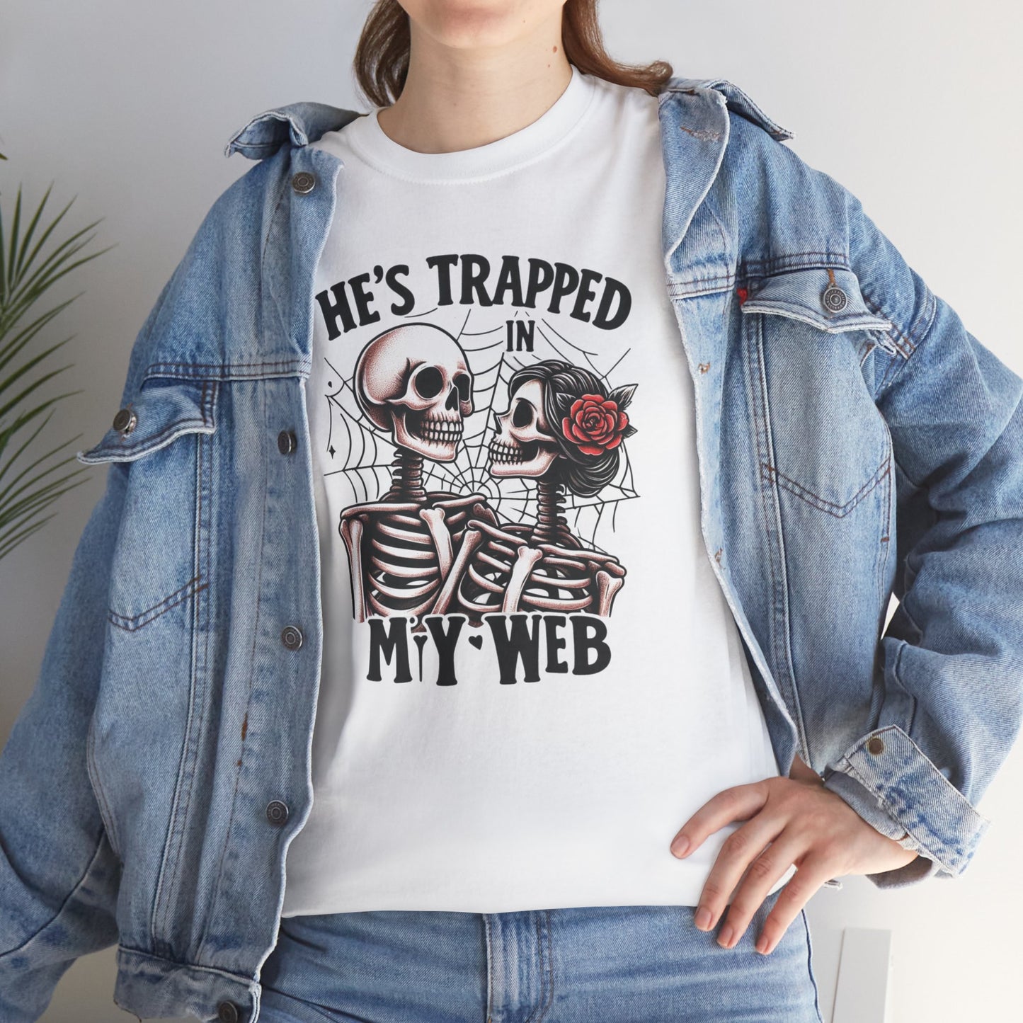 He’s Trapped In My Web Unisex Heavy Cotton T-Shirt