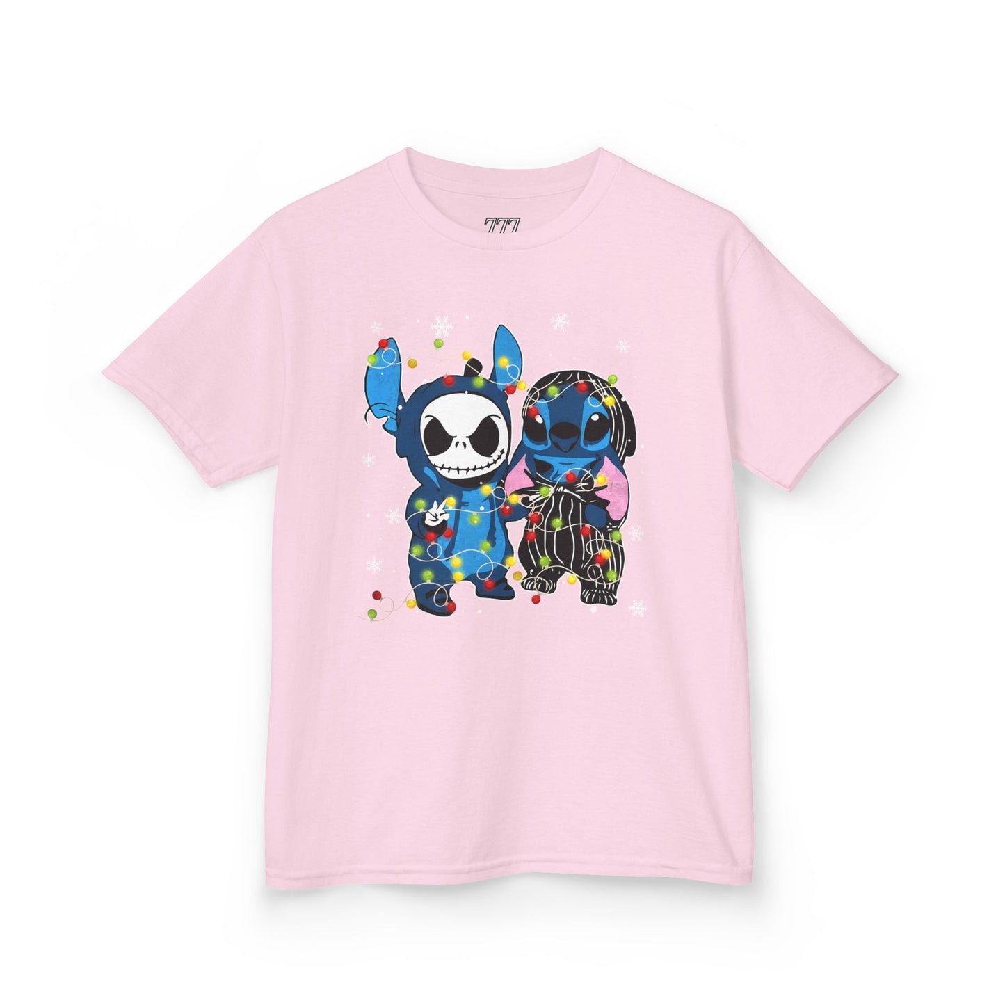 Cute Holiday Duo Christmas T-Shirt – Cartoon Alien & Skeleton Festive Unisex Kids Tee