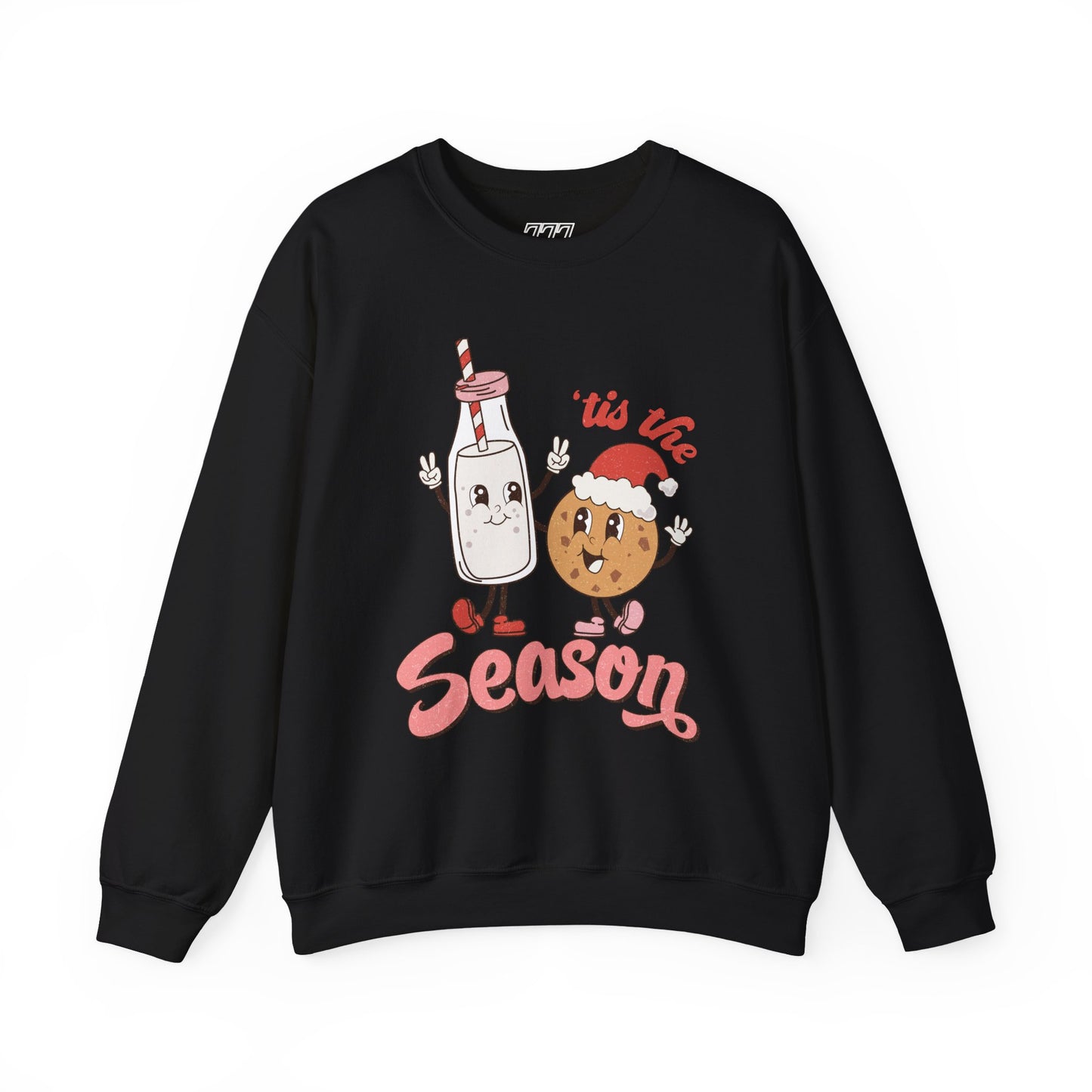 Tis The Season Milk & Cookie Christmas Unisex Heavy Blend Crewneck Sweatshirt
