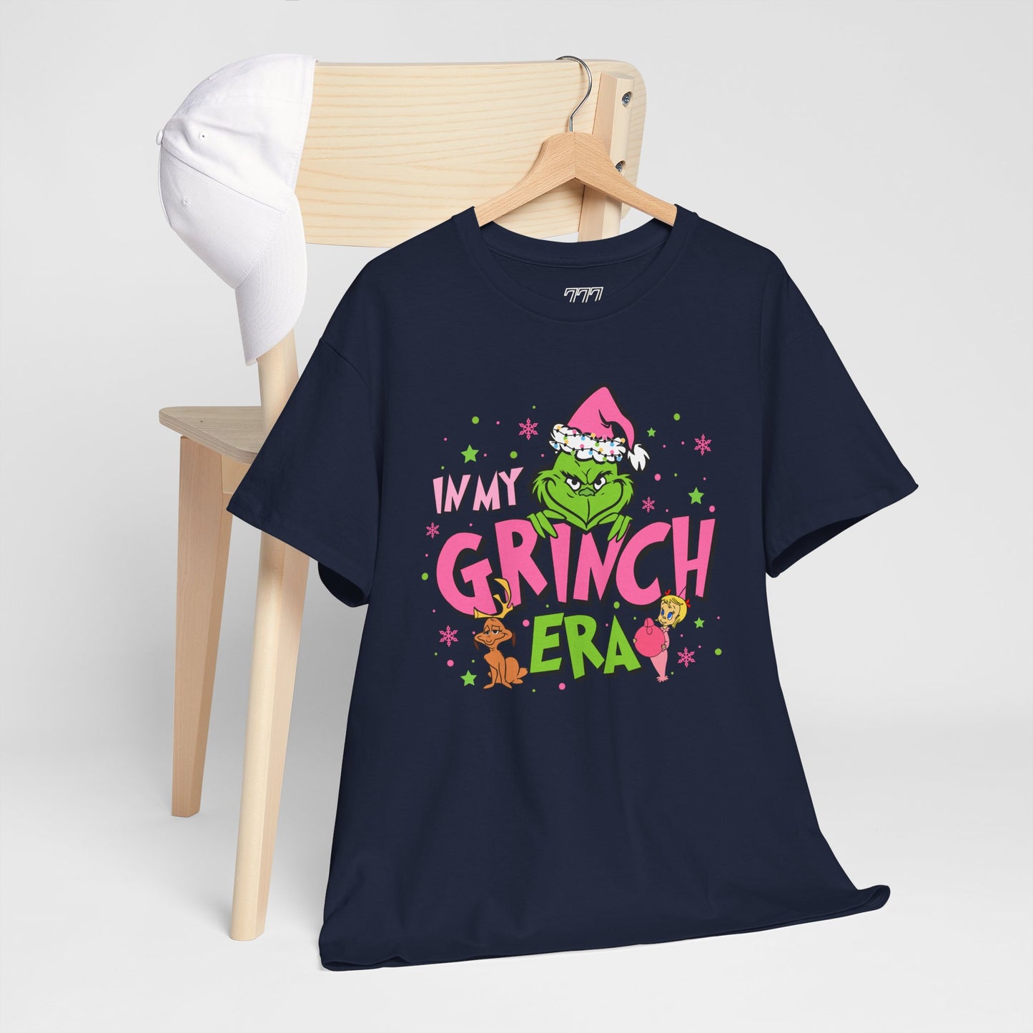 In My Grinch Era Funny Christmas Grinch-Inspired Holiday Tee – Pink Santa Festive Unisex Heavy Cotton T-Shirt