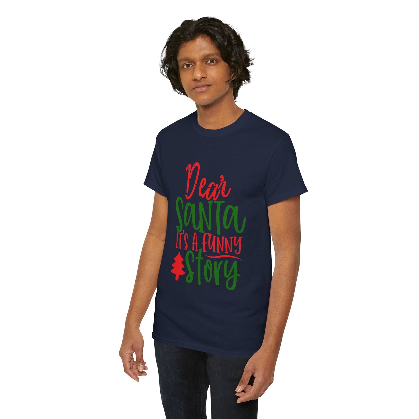 Dear Santa It’s a Long Story Christmas T-Shirt – Funny Holiday Tee (Unisex)