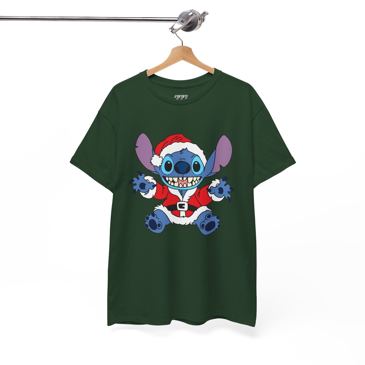 Alien Santa Christmas T-Shirt – Cute Blue Alien Holiday Graphic Tee (Unisex)