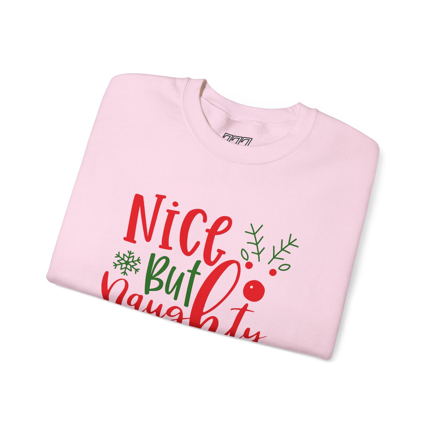 Nice But Naughty Sweatshirt – Cute & Sassy Christmas Unisex Heavy Blend Crewneck