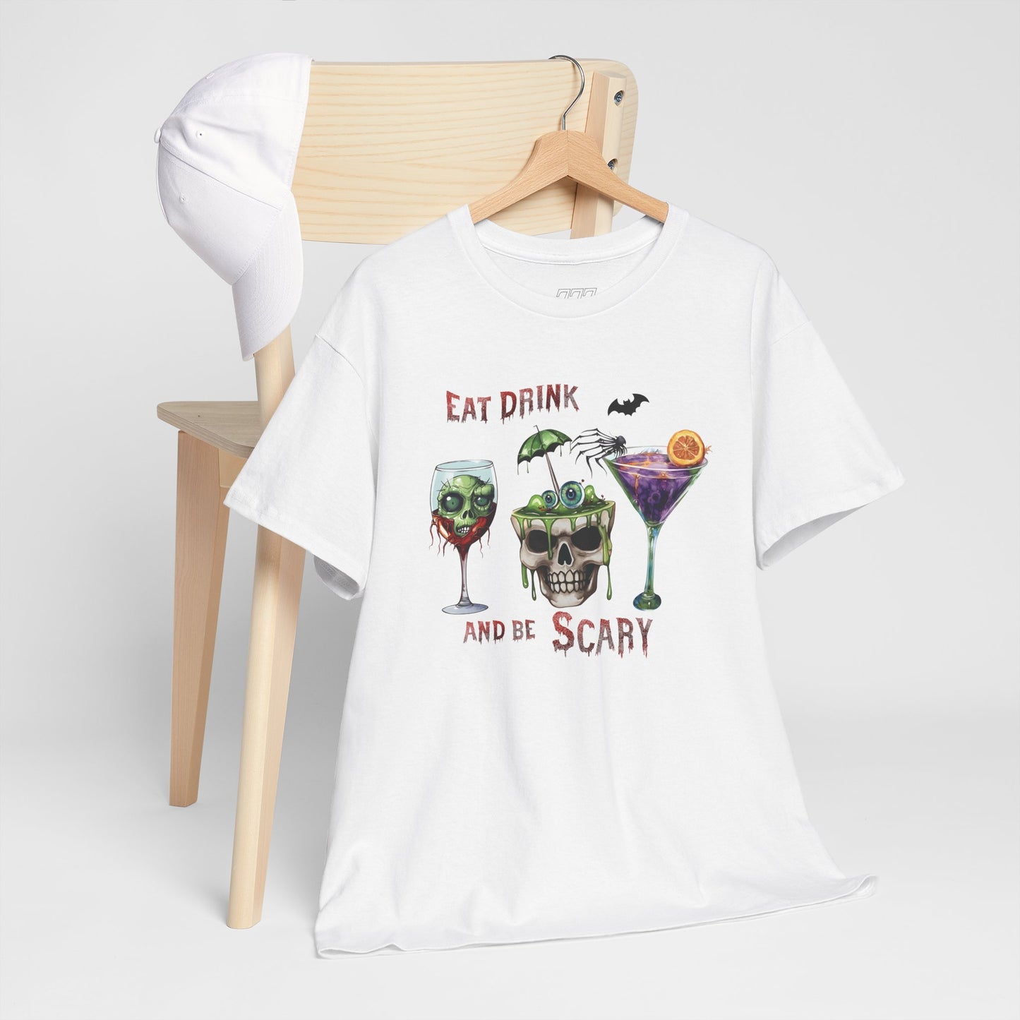 Eat, Drink And Be Scary Unisex Heavy Cotton T-Shirt