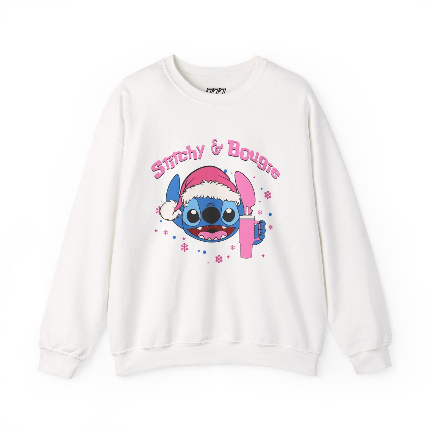 Stitchy & Bougie Christmas Sweatshirt – Cute Holiday Alien Women’s Heavy Blend Crewneck