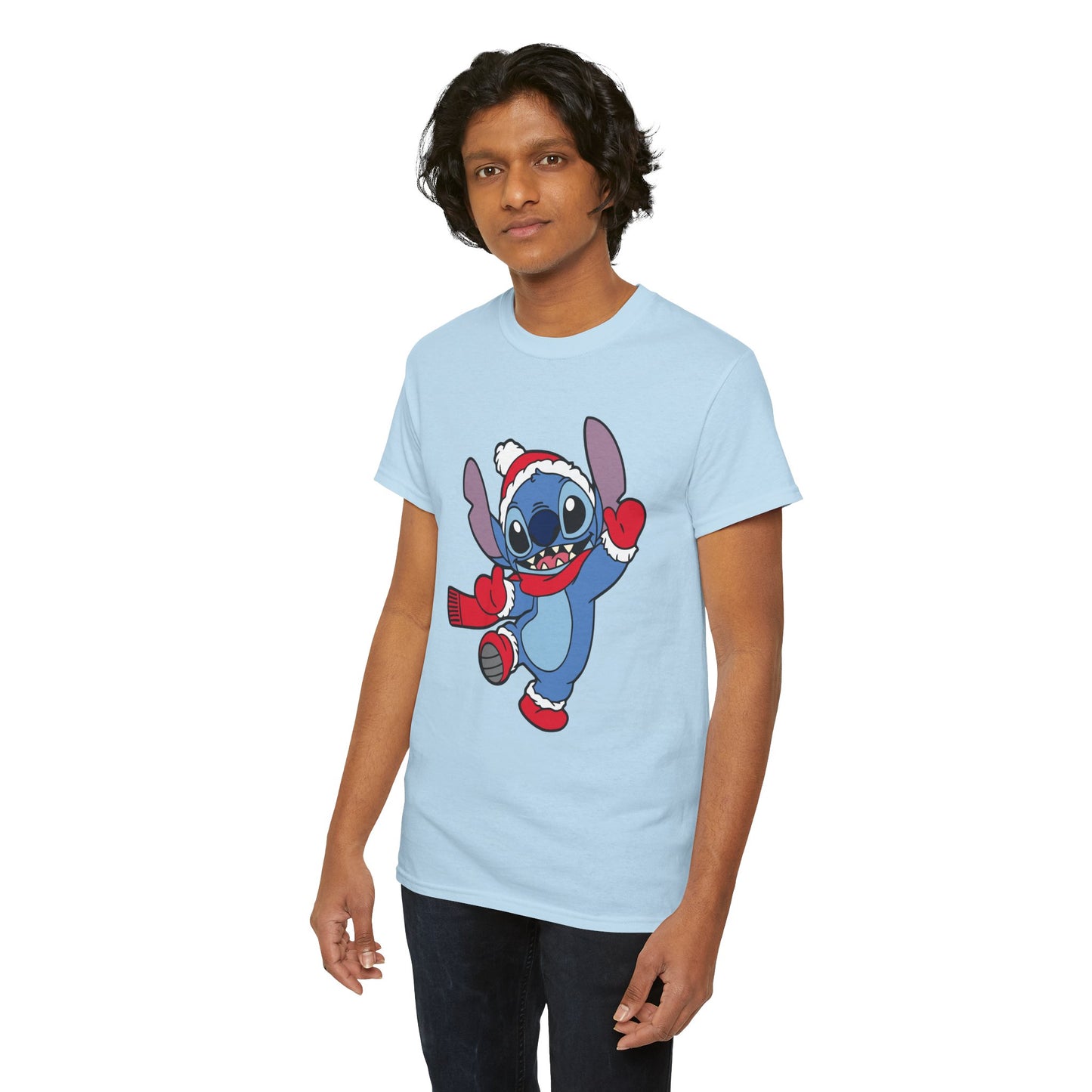 Festive Alien Christmas T-Shirt – Cute Blue Alien Holiday Graphic Tee (Unisex)