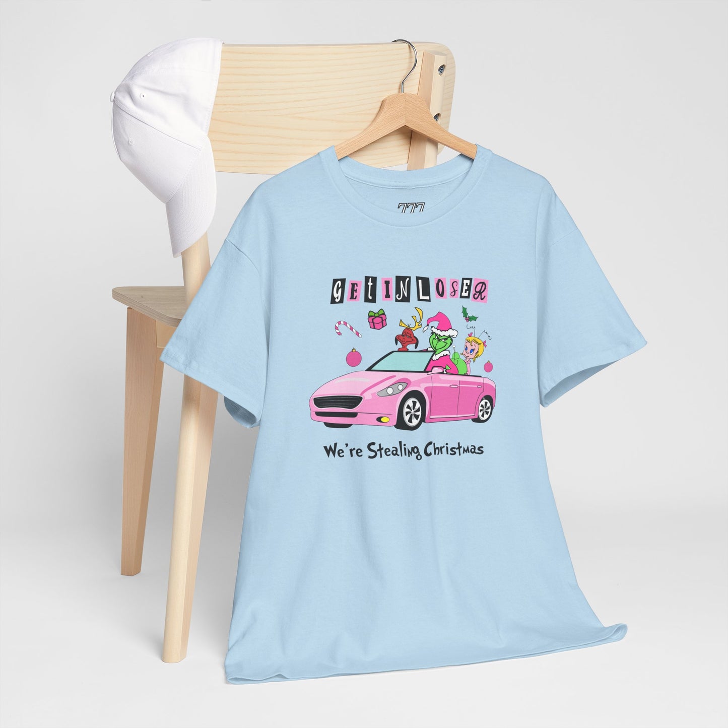 Get In Loser We’re Stealing Christmas T-Shirt – Funny Green Holiday Creature Tee (Unisex)