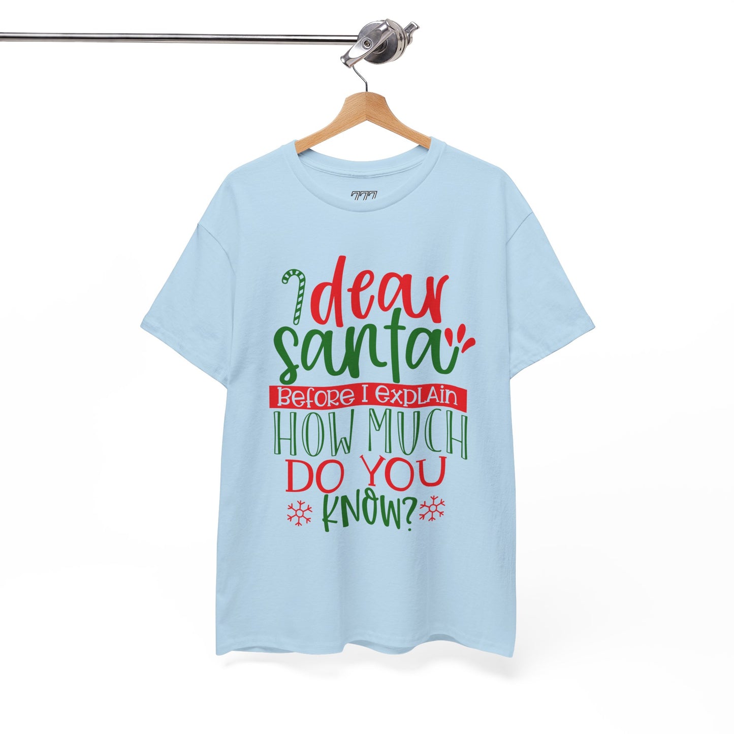 Dear Santa, Before I Explain How Much Do You Know? Unisex Heavy Cotton T-Shirt