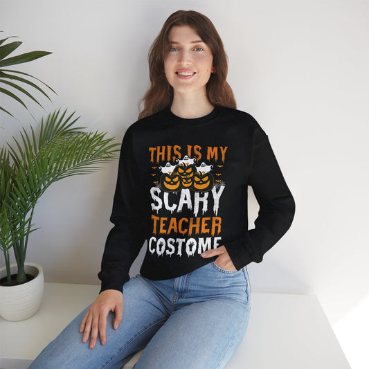 This Is My Scary Teacher Costume Unisex Heavy Blend Crewneck Sweatshirt