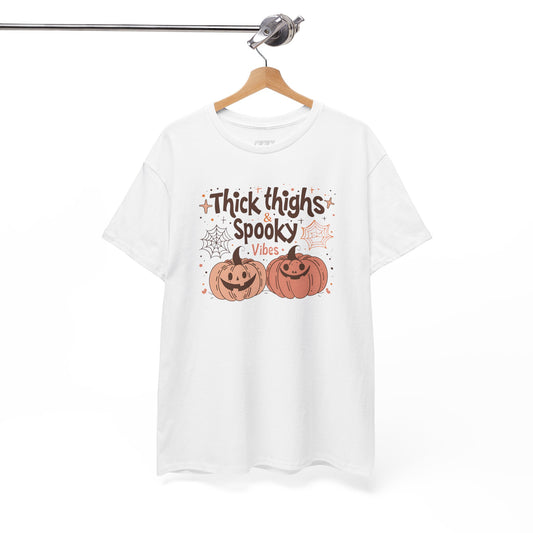 Thick Thighs & Spooky Vibes Women's Heavy Cotton T-Shirt