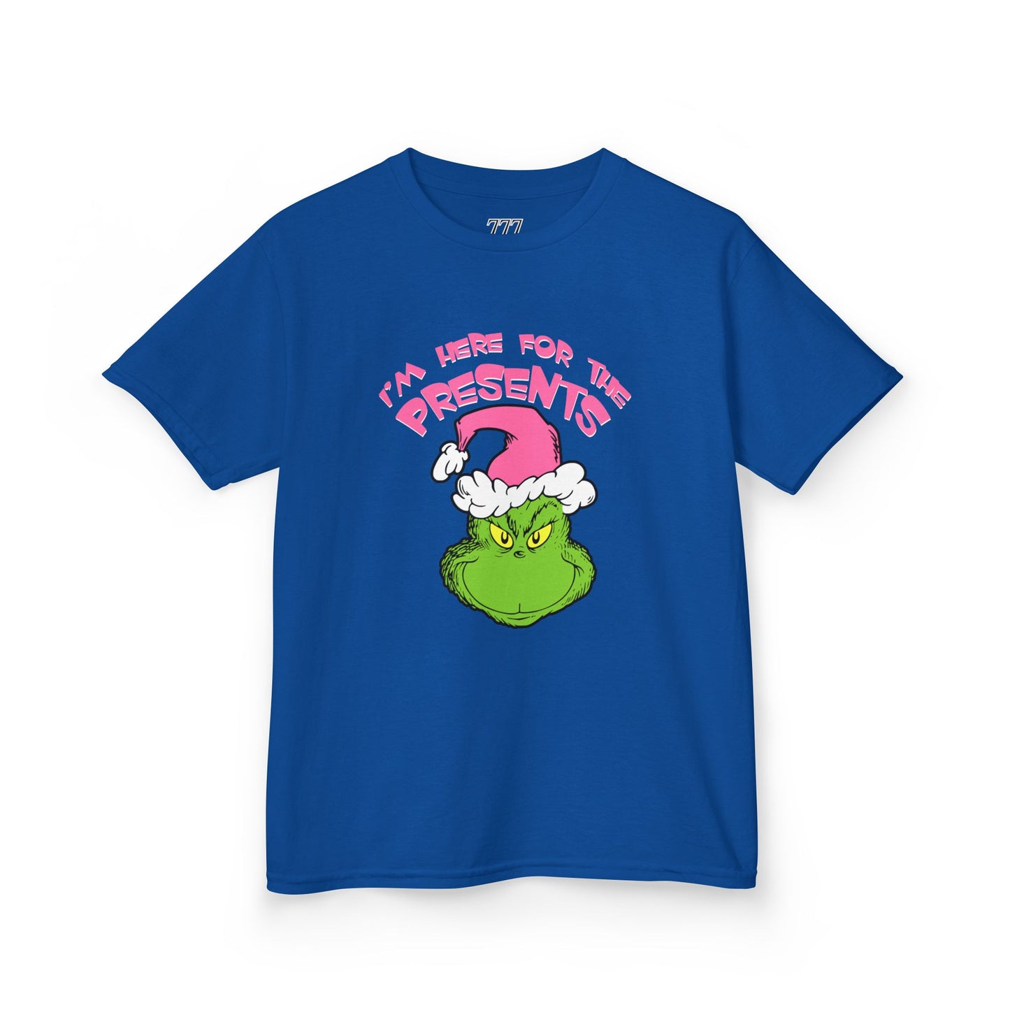 I’m Here for the Presents Kids Christmas T-Shirt – Funny Holiday Santa Hat Tee