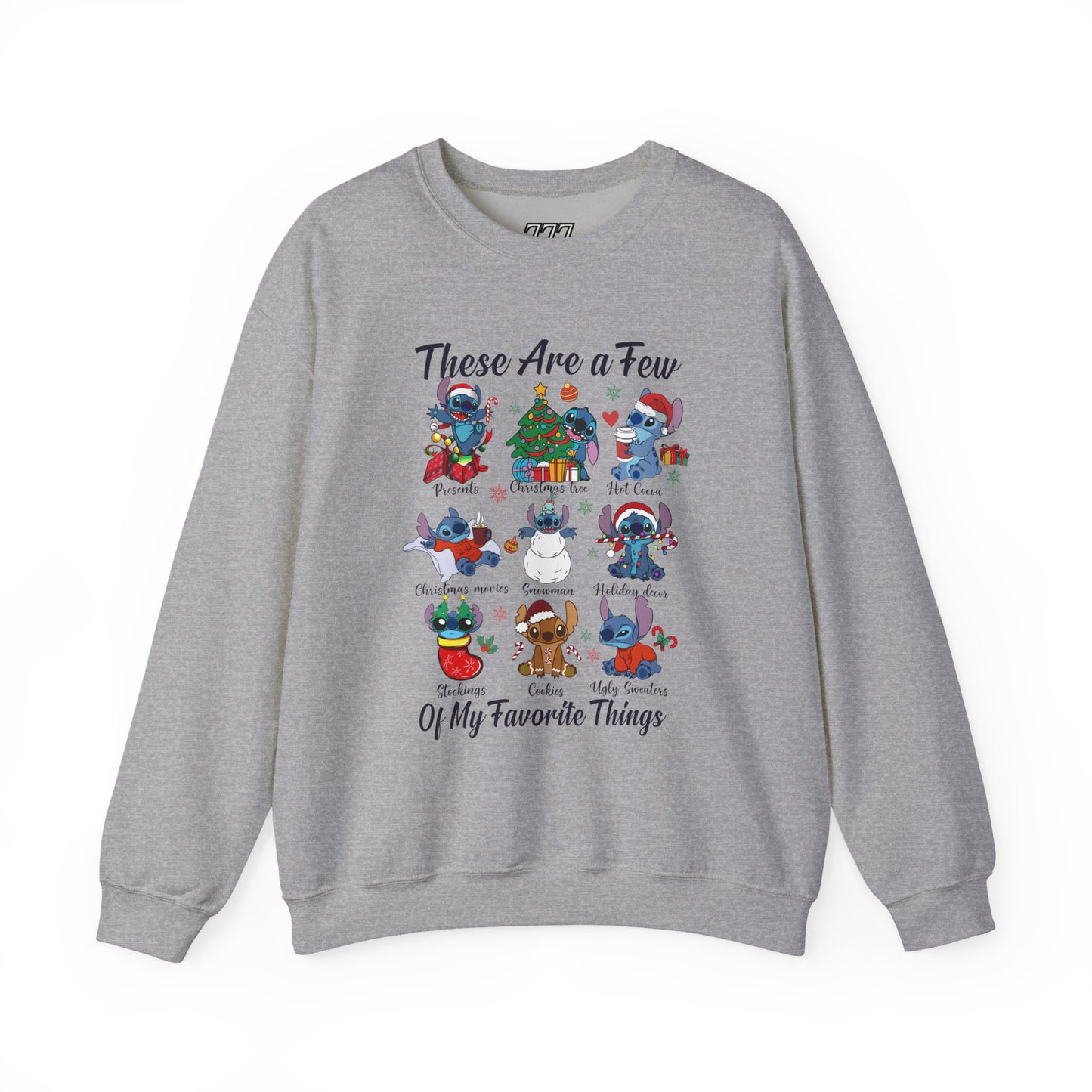 These Are a Few of My Favorite Things Christmas Characters Holiday Sweatshirt – Cute Festive Unisex Heavy Blend Crewneck