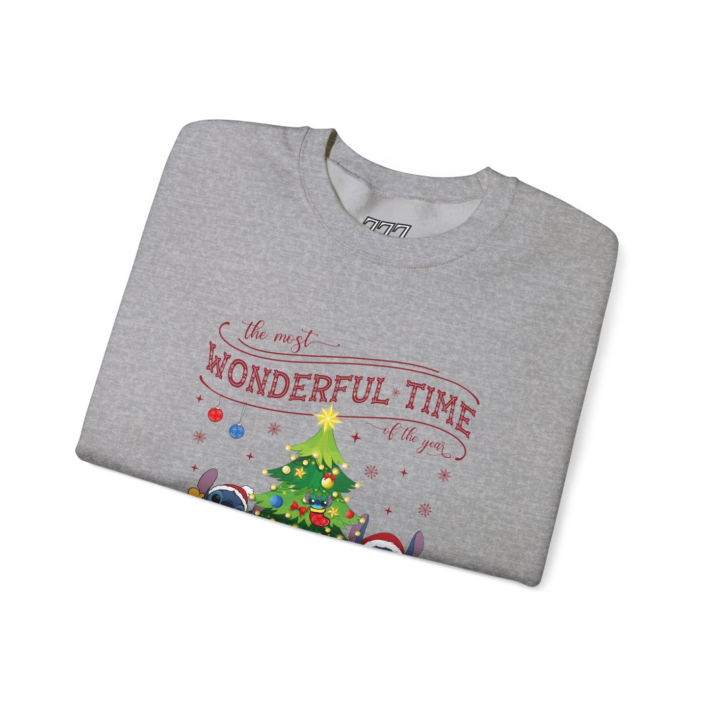 The Most Wonderful Time of the Year Christmas Sweatshirt – Cute Holiday Characters Festive Unisex Heavy Blend Crewneck