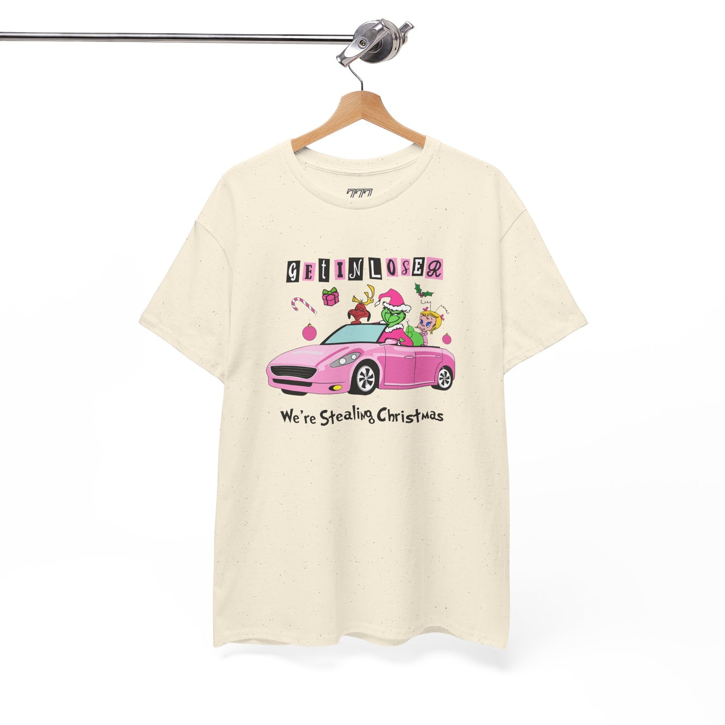 Get In Loser We’re Stealing Christmas T-Shirt – Funny Green Holiday Creature Tee (Unisex)