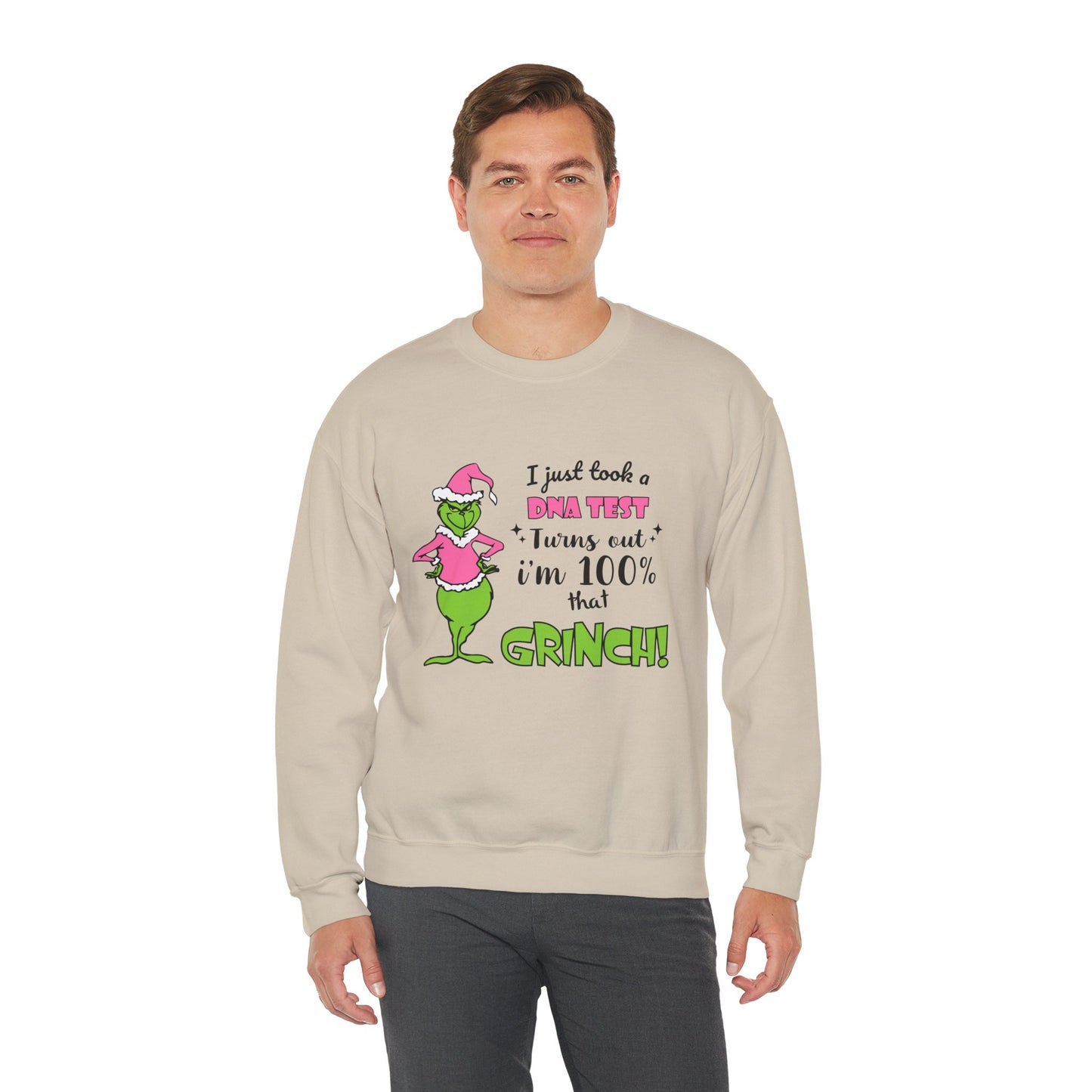 I Just Took a DNA Test Turns Out I'm 100% That Grinch Unisex Heavy Blend Crewneck Sweatshirt