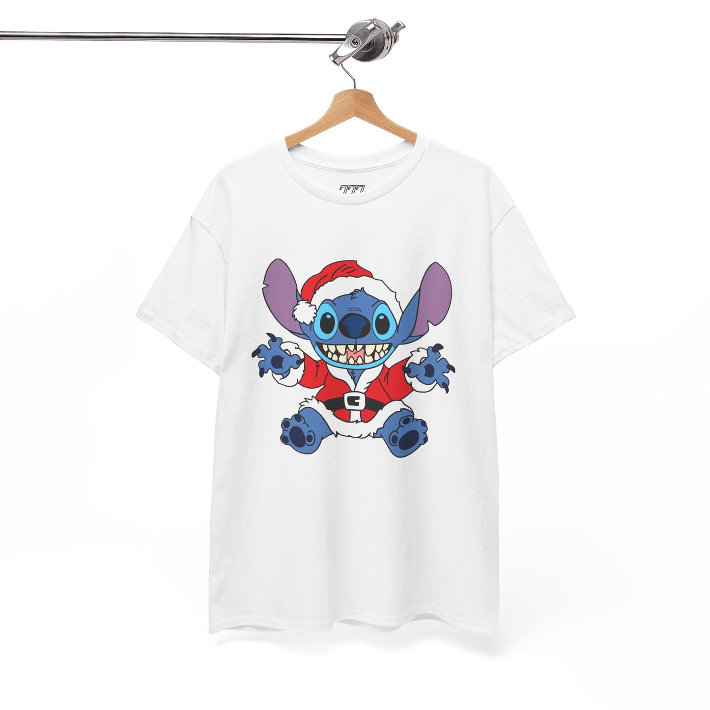 Alien Santa Christmas T-Shirt – Cute Blue Alien Holiday Graphic Tee (Unisex)