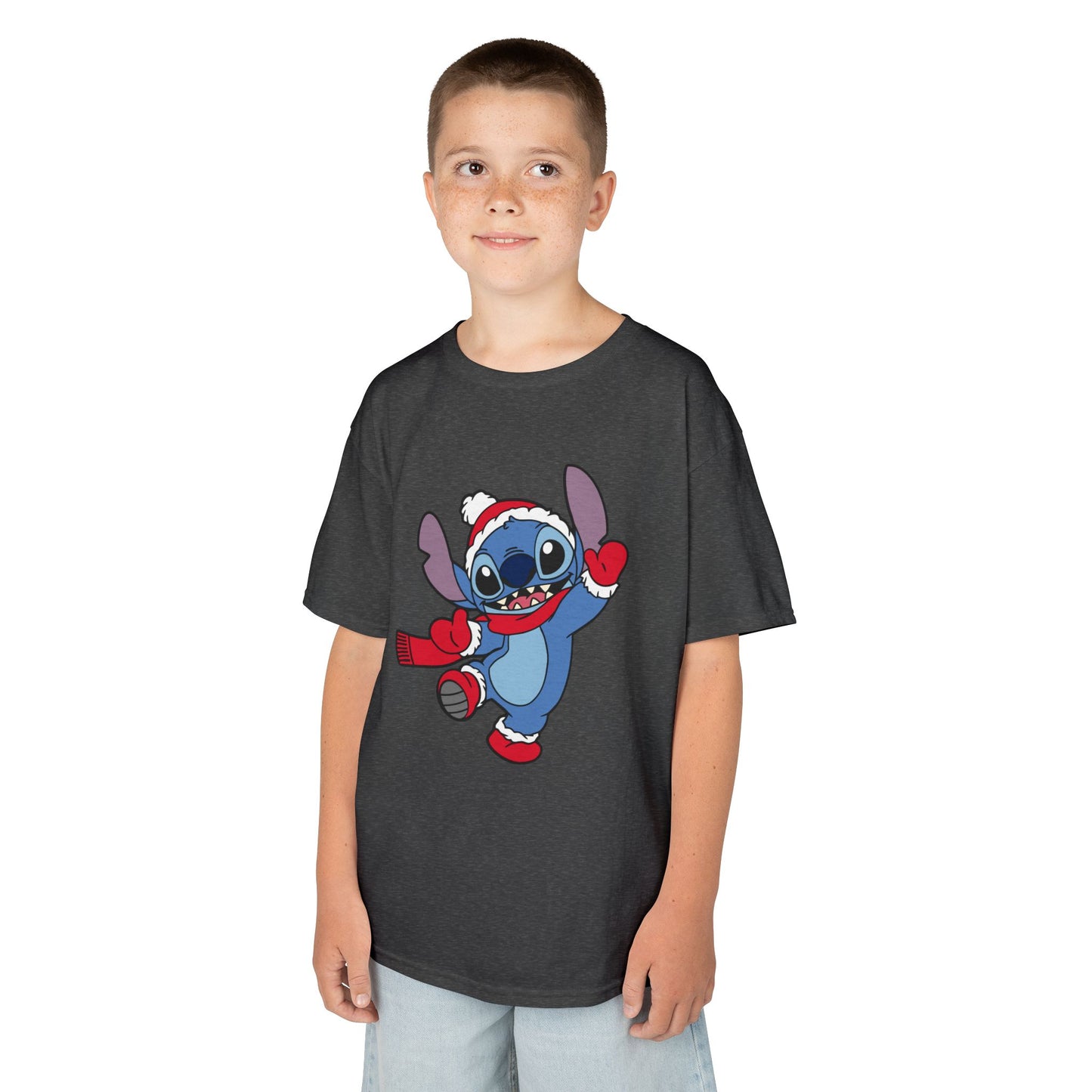 Festive Alien Kids Christmas T-Shirt – Cute Blue Alien Holiday Tee for Kids