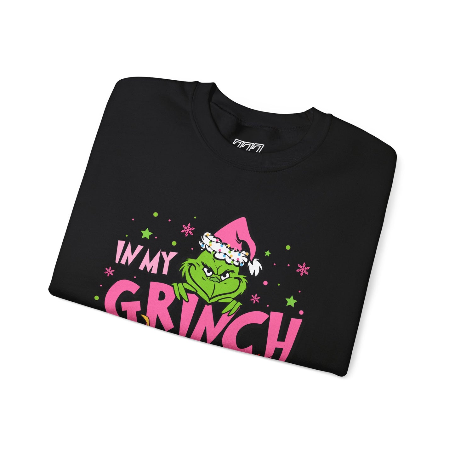 In My Grinch Era Funny Christmas Grinch-Inspired Holiday Sweatshirt – Pink Santa Festive Unisex Heavy Blend Crewneck