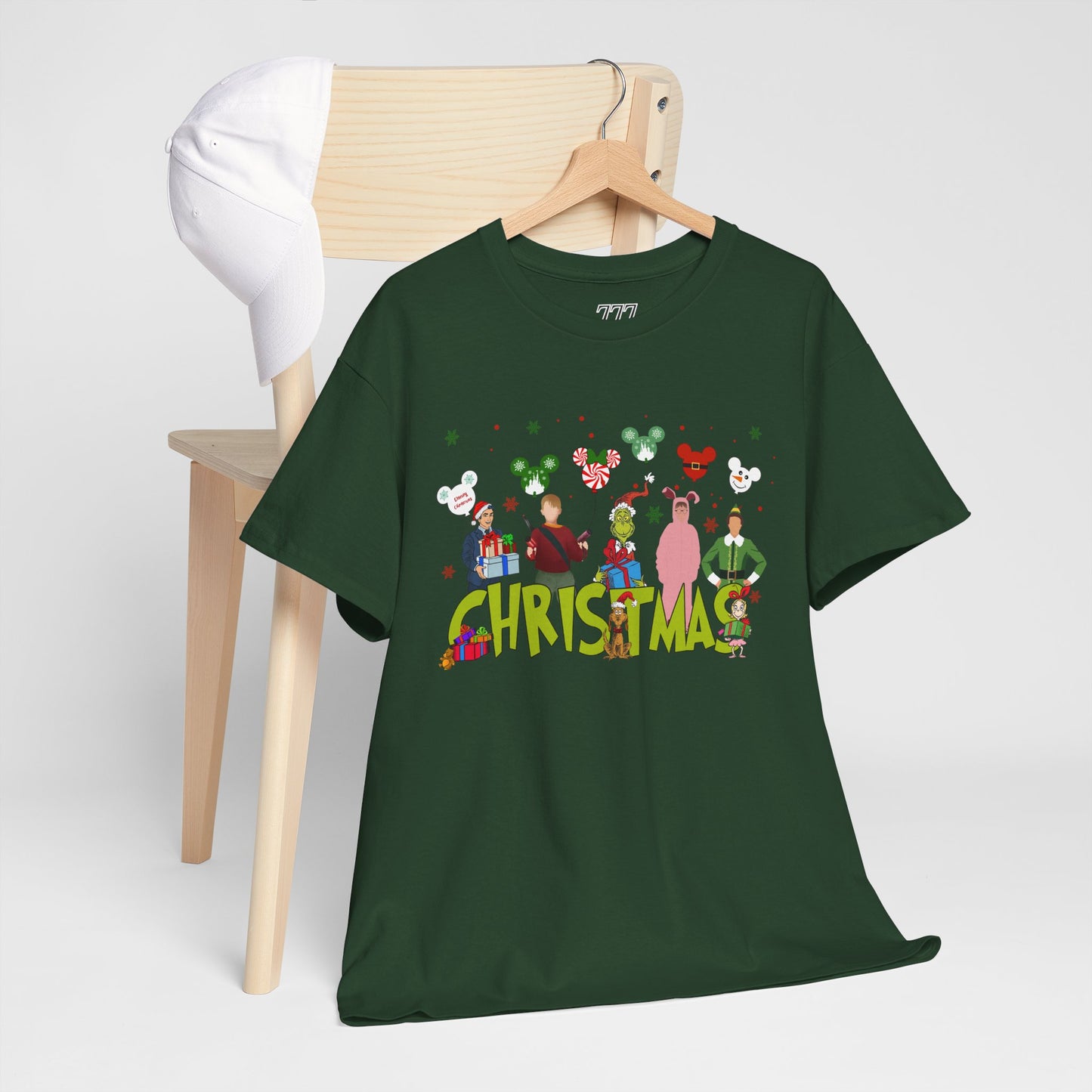 Christmas Character Squad Tee – Cute Festive Holiday Characters Unisex Heavy Cotton T-Shirt