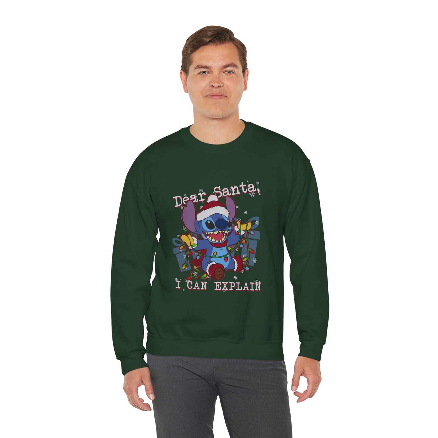Dear Santa I Can Explain Christmas Sweatshirt – Funny Unisex Heavy Blend Holiday Crewneck