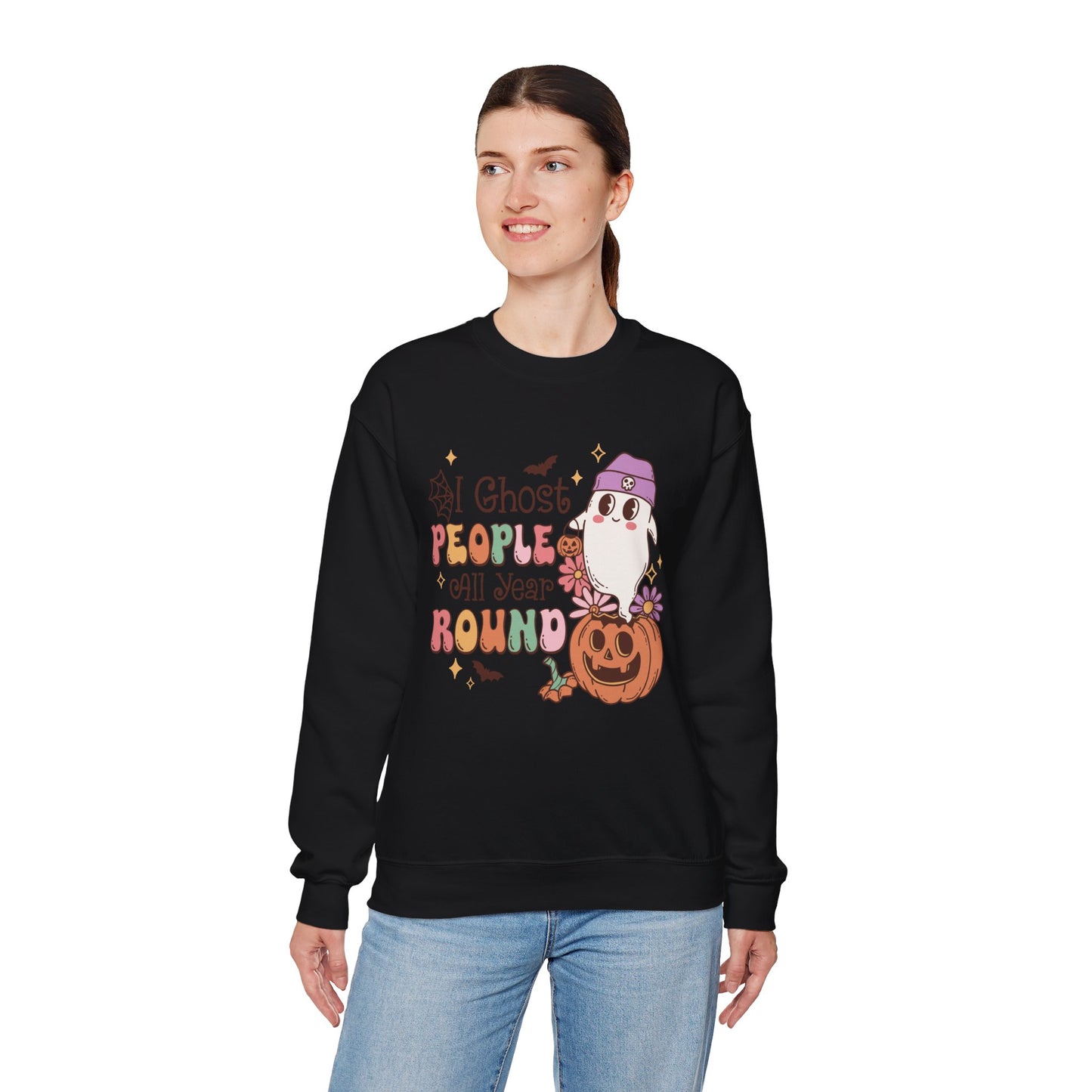 I Ghost People All Year Round Women's Heavy Blend Crewneck Sweatshirt