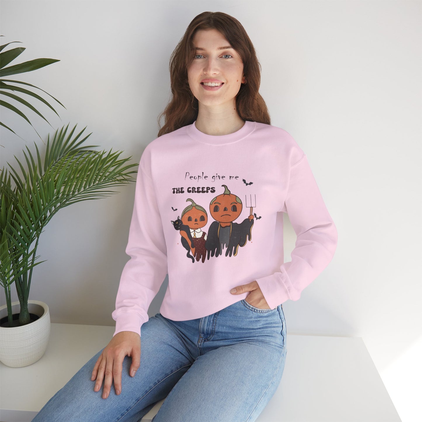 People Give Me The Creeps Unisex Heavy Blend Crewneck Sweatshirt
