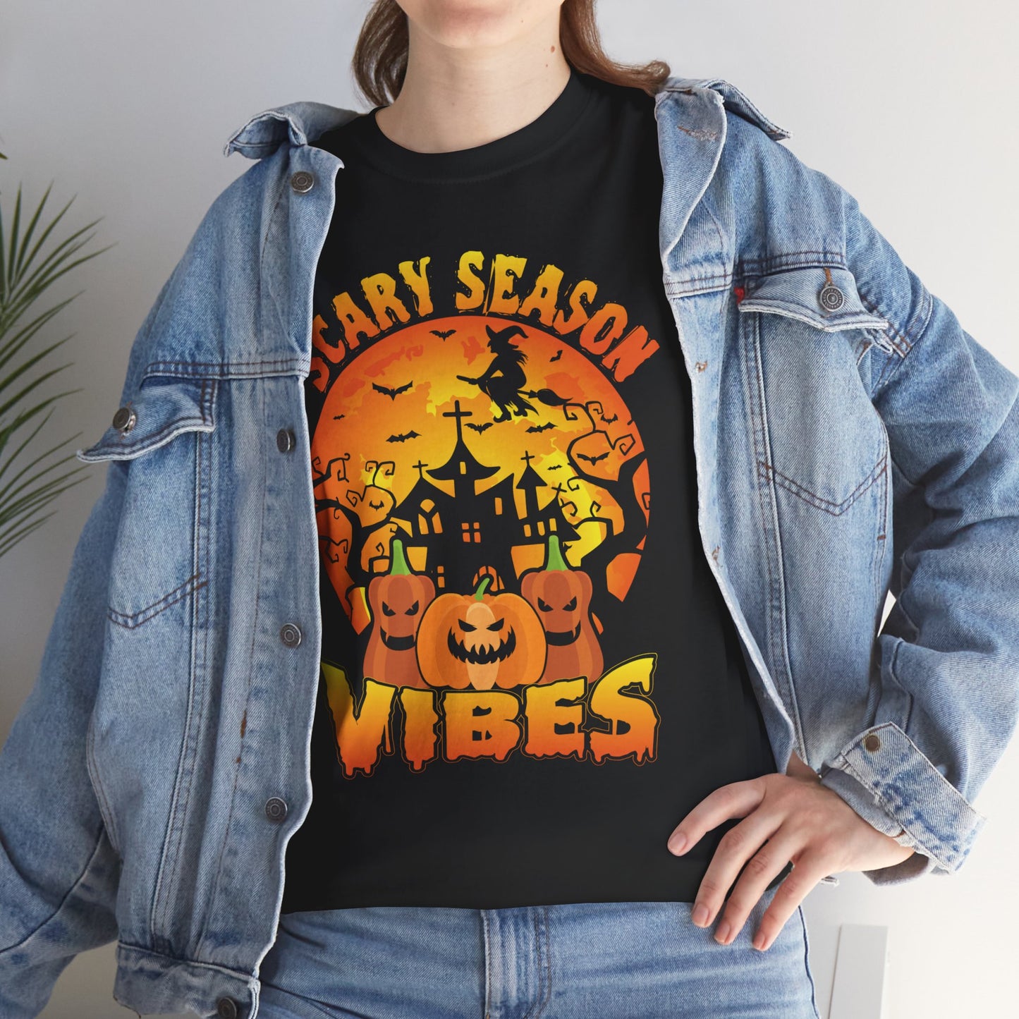 Scary Season Vibes Unisex Heavy Cotton T-Shirt