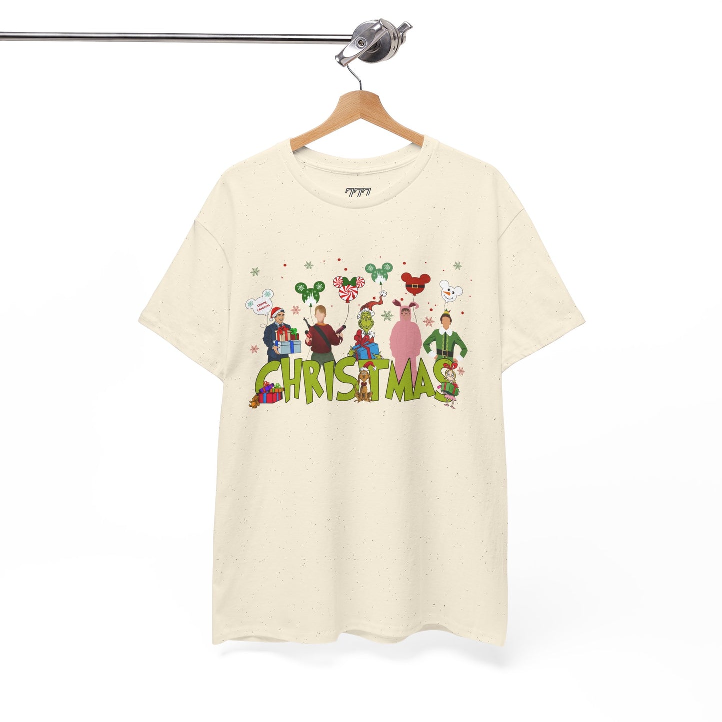 Christmas Character Squad Tee – Cute Festive Holiday Characters Unisex Heavy Cotton T-Shirt