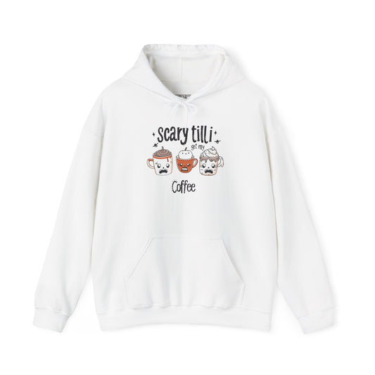 Scary Until I Get My Coffee Unisex Heavy Blend Hoodie