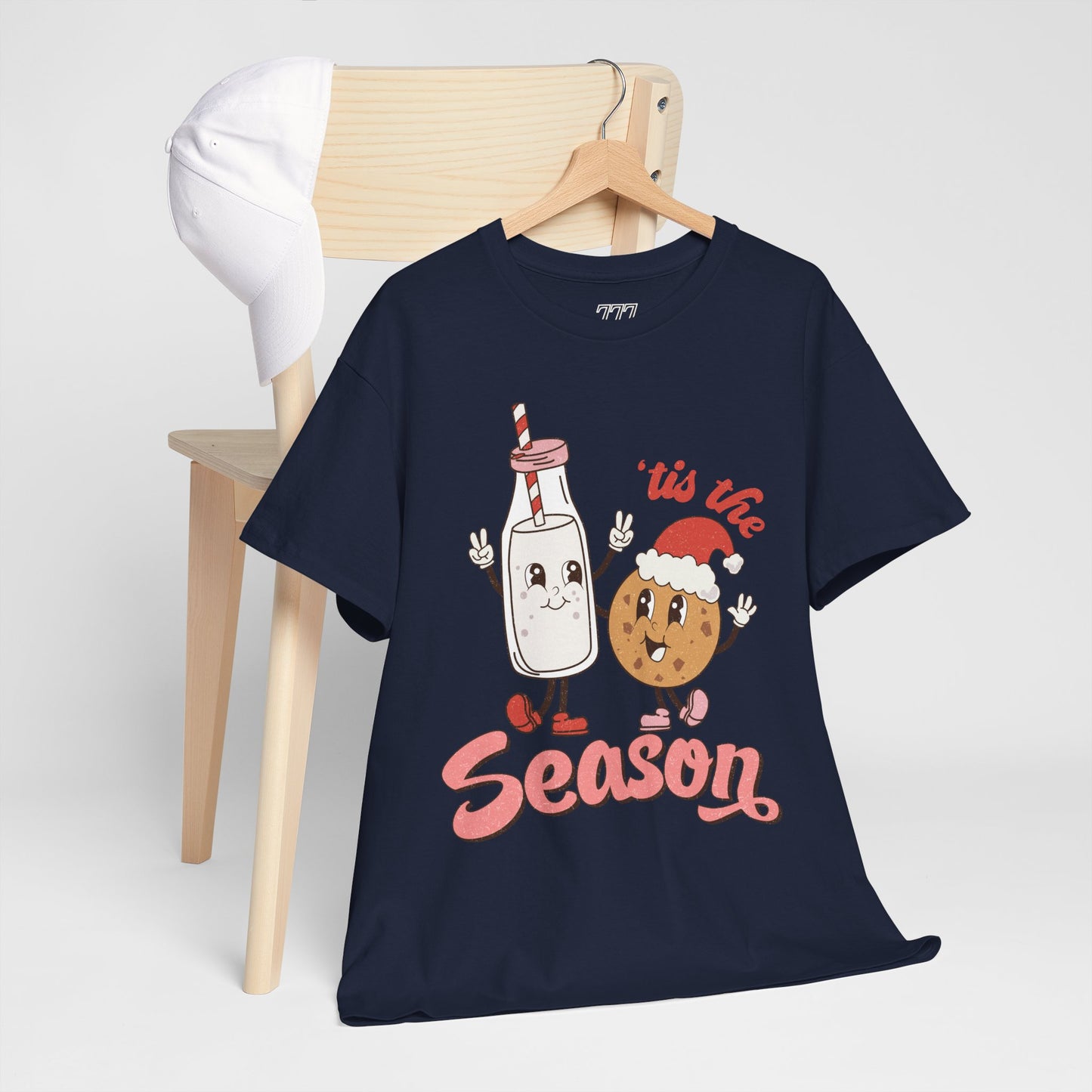 Tis The Season Milk & Cookie Christmas Unisex Heavy Cotton T-Shirt