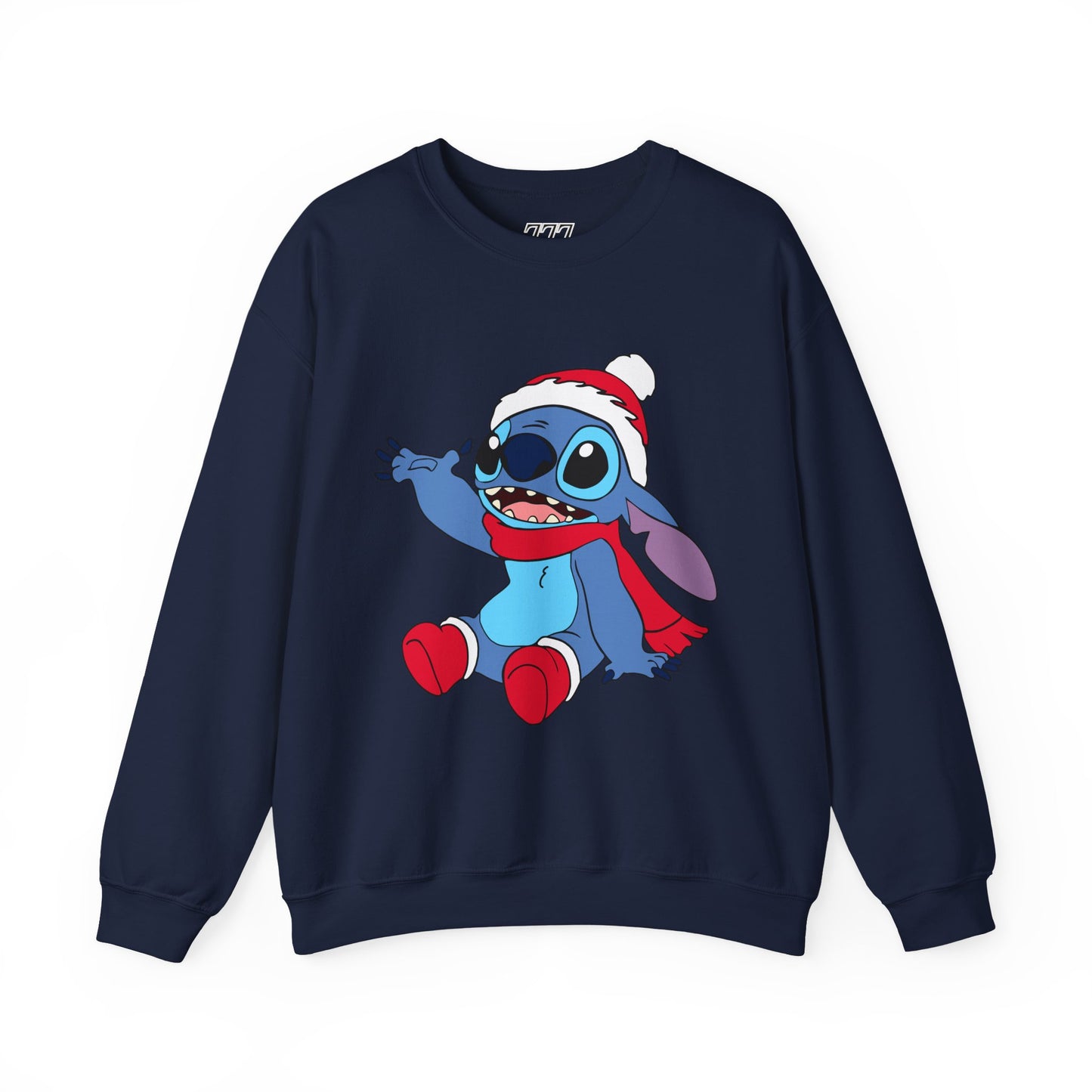 Jolly Alien Christmas Crewneck – Cute Blue Alien Holiday Sweatshirt (Unisex)