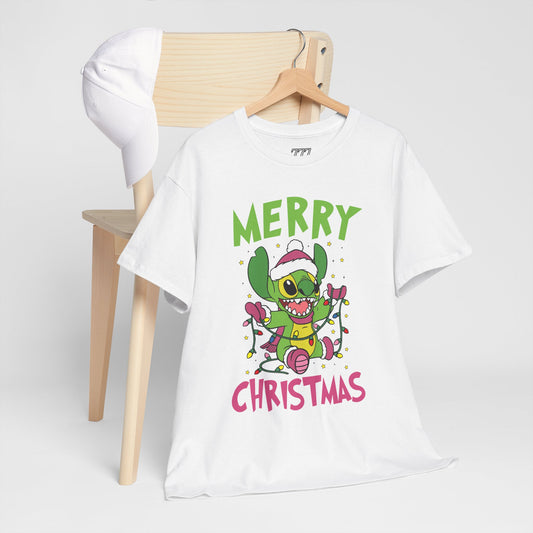 Stinch Merry Christmas T-Shirt – Funny Holiday Alien Unisex Heavy Cotton Tee