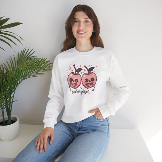 Caution Poison Unisex Heavy Blend Crewneck Sweatshirt