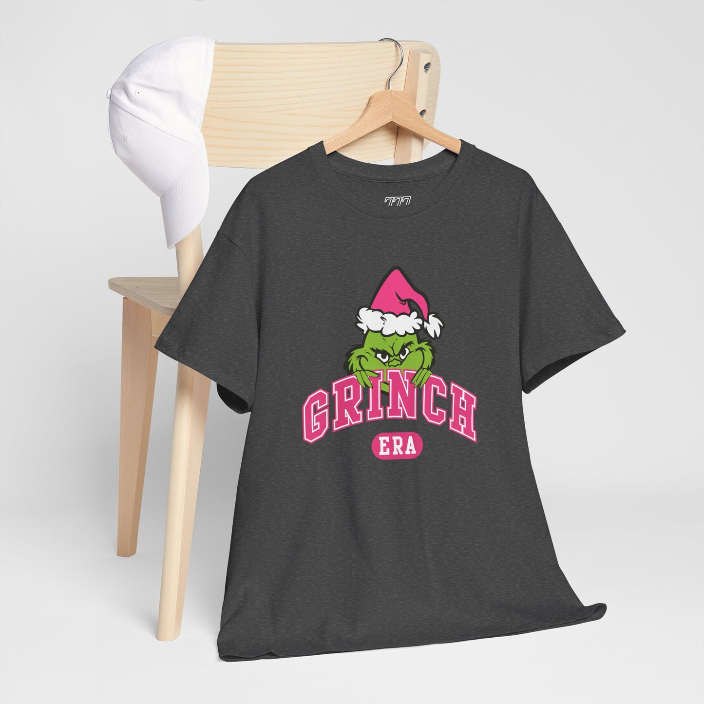 Grinch Era Christmas T-Shirt – Cute Pink Santa Grinch Graphic Tee (Unisex)