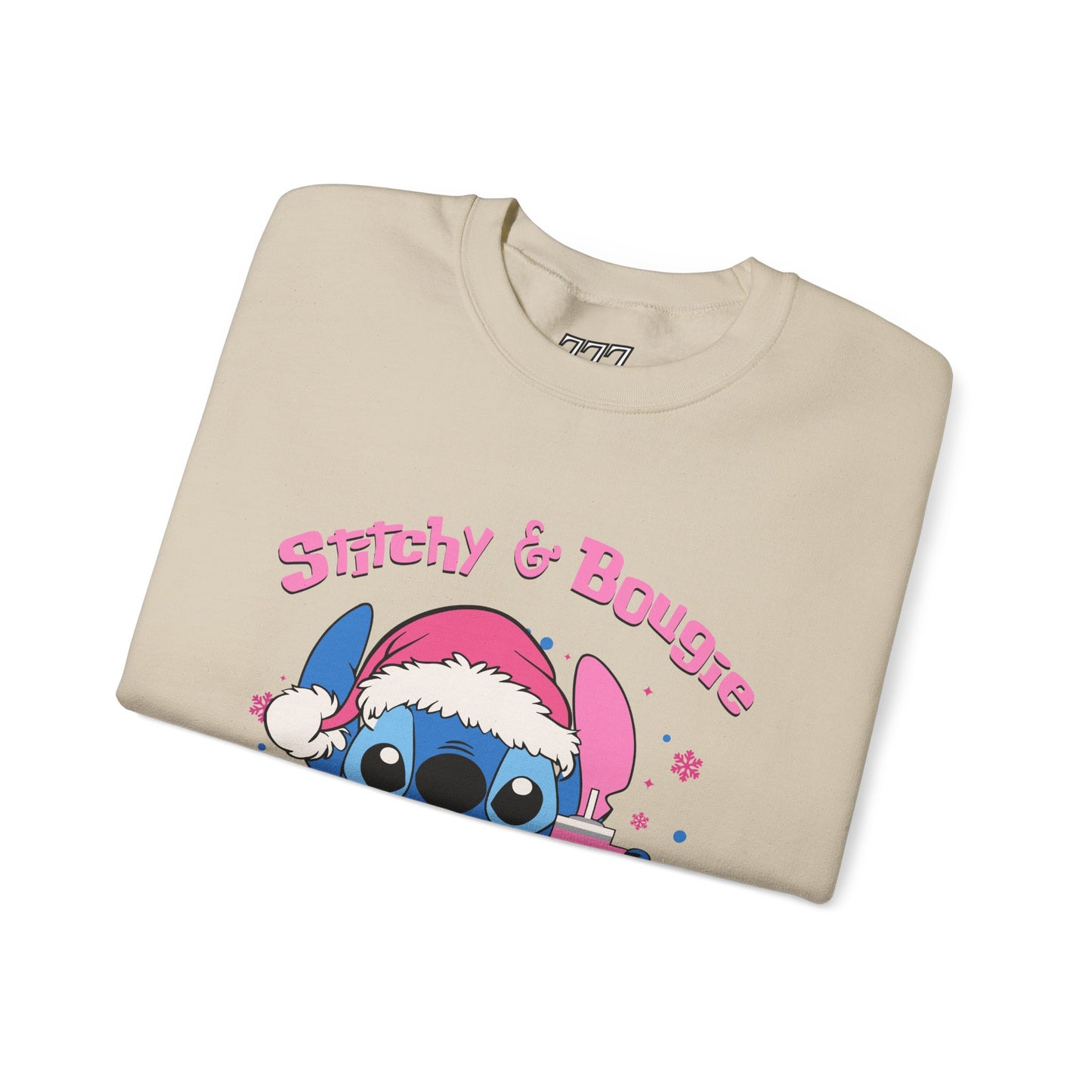 Stitchy & Bougie Christmas Sweatshirt – Cute Holiday Alien Women’s Heavy Blend Crewneck