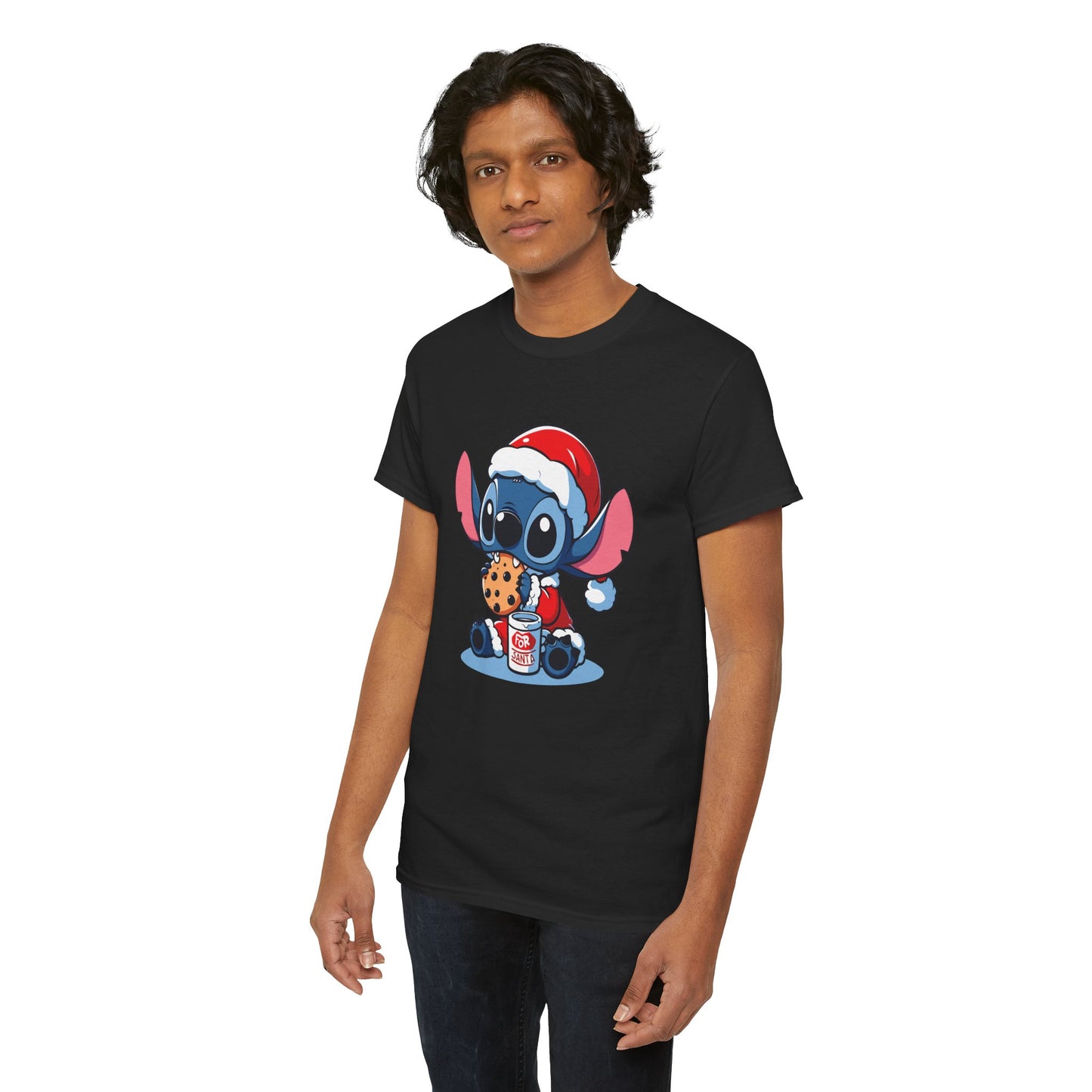 Saint Stitch Christmas T-Shirt – Cute Holiday Alien Unisex Heavy Cotton Tee