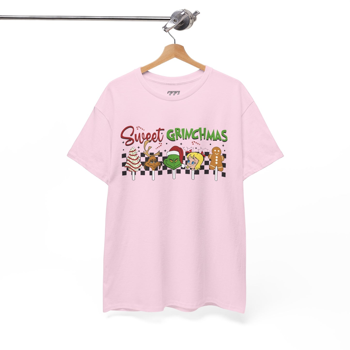Sweet Grinchmas Candy Characters Funny Christmas Grinch-Inspired Holiday Tee – Festive Unisex Heavy Cotton T-Shirt